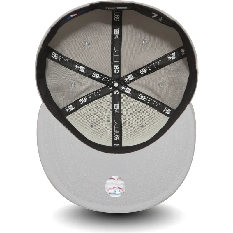 cappello-piatto-grigio-chiuso-59fifty-essential-dei-los-angeles-dodgers-mlb-di-new-era
