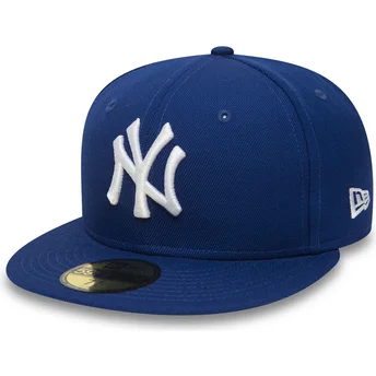 berretto-piatto-blu-regolabile-59fifty-essential-dei-new-york-yankees-mlb-di-new-era