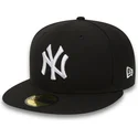 cappellino-piatto-nero-aderente-59fifty-essential-dei-new-york-yankees-mlb-di-new-era
