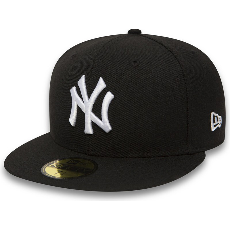 Cappellino visiera piatta nero aderente 59FIFTY Essential di New York  Yankees MLB di New Era: Caphunters.it