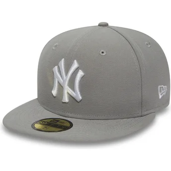 cappelli-piatta-grigio-regolato-59fifty-essential-dei-new-york-yankees-mlb-di-new-era