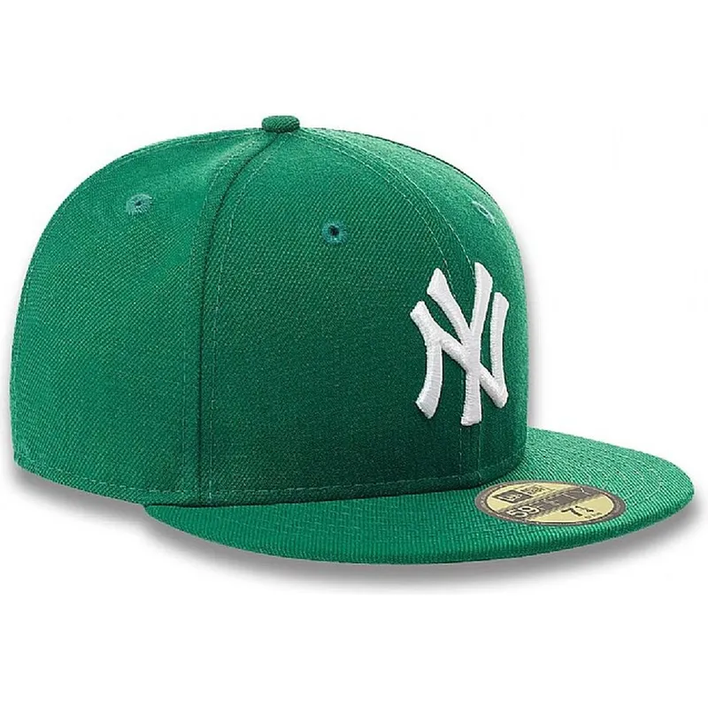 cappelli-piatta-verde-regolato-59fifty-essential-dei-new-york-yankees-mlb-di-new-era