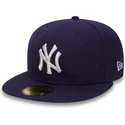 cappelli-piatta-viola-regolato-59fifty-essential-dei-new-york-yankees-mlb-di-new-era