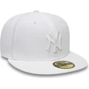 cappello-piatto-bianco-regolato-59fifty-white-on-white-dei-new-york-yankees-mlb-di-new-era