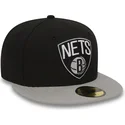 cappellino-nero-piatto-regolabile-59fifty-essential-dei-brooklyn-nets-nba-di-new-era