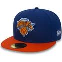 cappello-piatto-blu-regolato-59fifty-essential-dei-new-york-knicks-nba-di-new-era