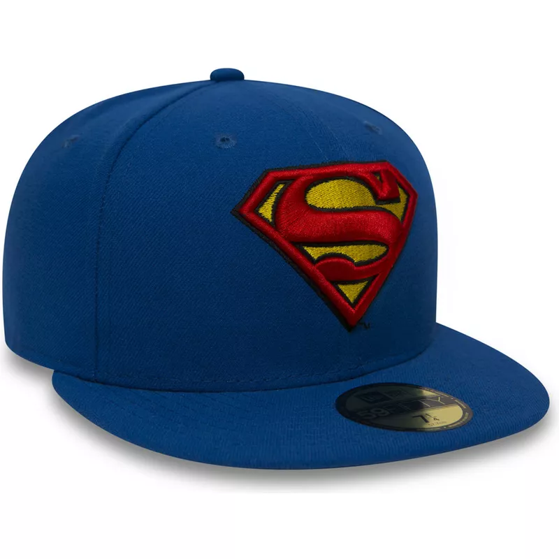 cappellino-visiera-piatta-blu-aderente-59fifty-superman-character-essential-warner-bros-di-new-era