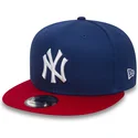cappellino-piatto-blu-regolabile-9fifty-cotton-block-dei-new-york-yankees-mlb-di-new-era