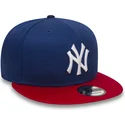 cappellino-piatto-blu-regolabile-9fifty-cotton-block-dei-new-york-yankees-mlb-di-new-era
