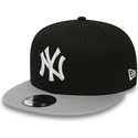cappellino-visiera-piatta-nero-regolabile-9fifty-cotton-block-di-new-york-yankees-mlb-di-new-era