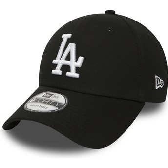 Cappellino visiera curva nero regolabile 9FORTY Essential di Los Angeles Dodgers MLB di New Era