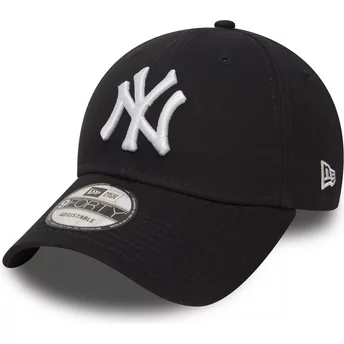 Cappellino visiera curva blu marino regolabile 9FORTY Essential di New York Yankees MLB di New Era