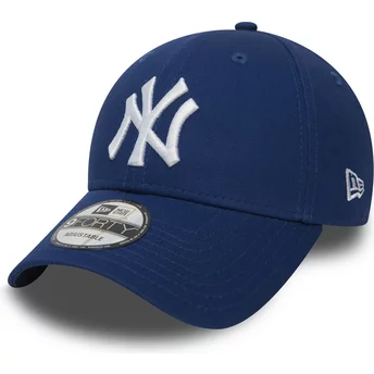 Cappellino visiera curva blu regolabile 9FORTY Essential di New York Yankees MLB di New Era