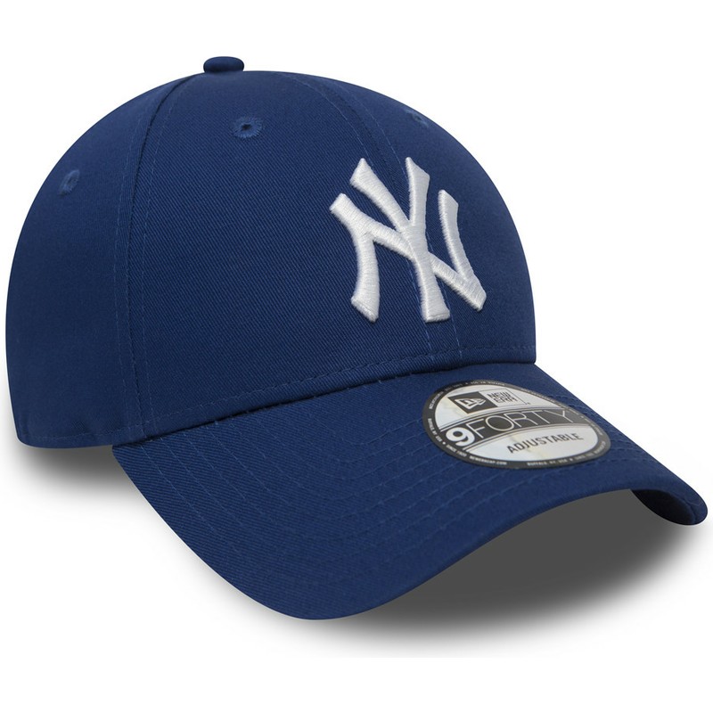 cappellino-visiera-curva-blu-regolabile-9forty-essential-di-new-york-yankees-mlb-di-new-era