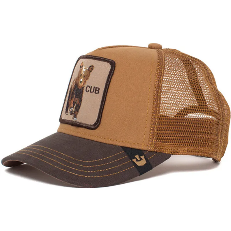 gorra-trucker-marrone-per-bambino-orsacchiotto-baby-cub-di-goorin-bros