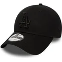 cappellino-curvo-nero-regolabile-con-logo-nero-9forty-essential-dei-los-angeles-dodgers-mlb-di-new-era