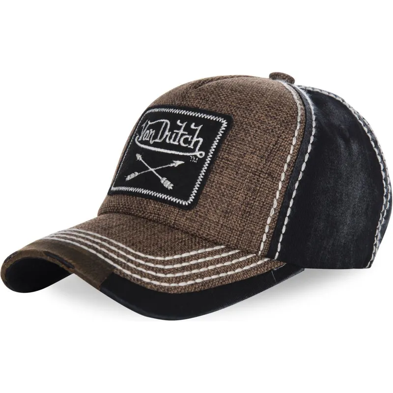 cappelli-curva-marrone-cinghia-regolabile-di-von-dutch