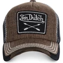 cappelli-curva-marrone-cinghia-regolabile-di-von-dutch