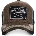 cappellino-visiera-curva-marrone-regolabile-arrow02-di-von-dutch