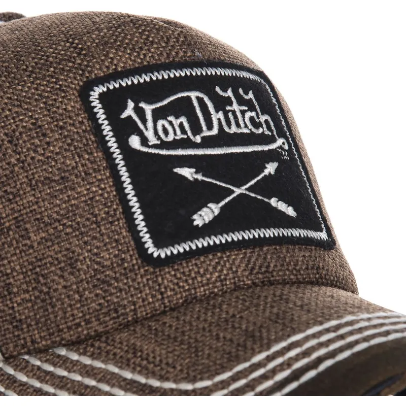 cappelli-curva-marrone-cinghia-regolabile-di-von-dutch