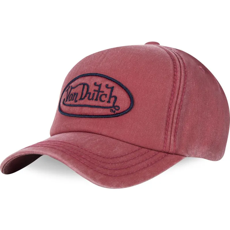 cappelli-curva-rosso-cinghia-regolabile-di-von-dutch