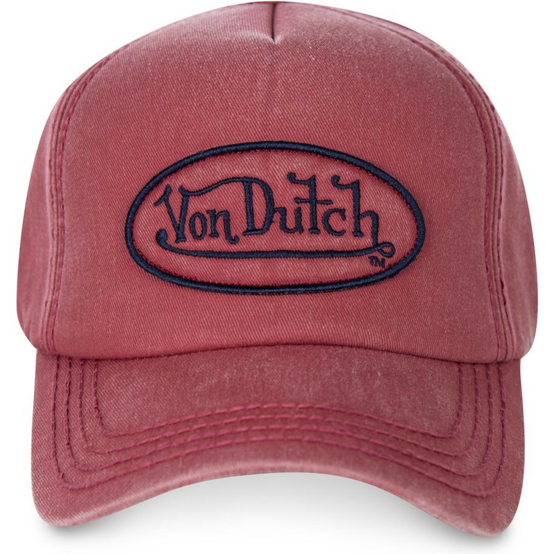 cappellino-visiera-curva-rosso-regolabile-bob04-di-von-dutch