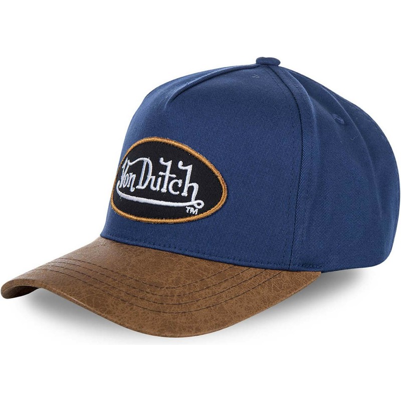 cappellino-visiera-curva-blu-e-marrone-regolabile-chuck-di-von-dutch