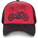 cappellino-curvo-rosso-e-nero-regolabile-crew3-di-von-dutch