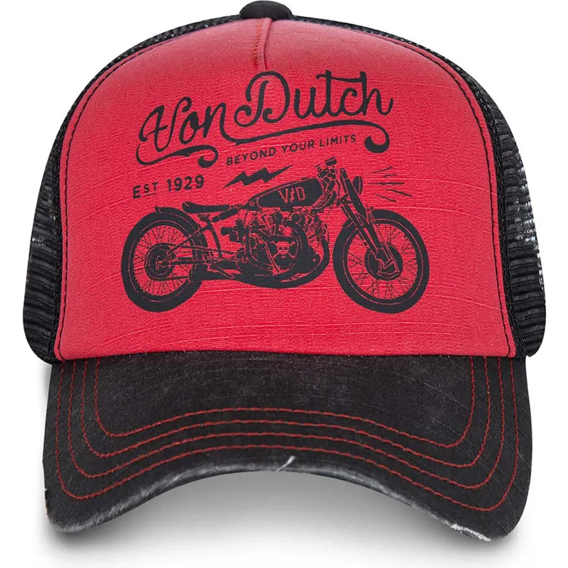 cappelli-curva-rosso-cinghia-regolabile-di-von-dutch