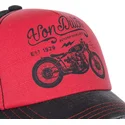 cappellino-curvo-rosso-e-nero-regolabile-crew3-di-von-dutch