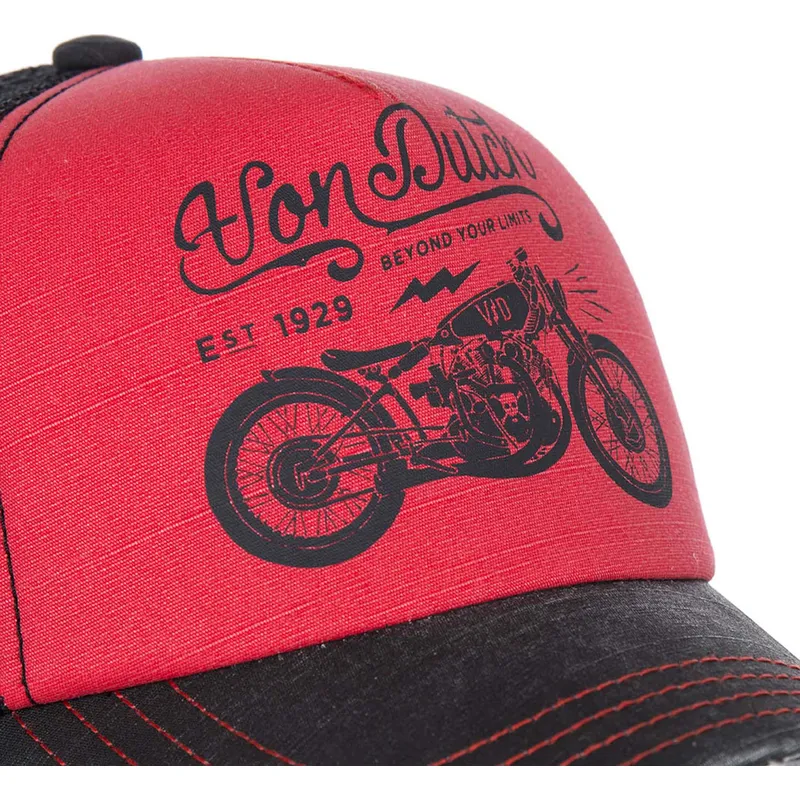 cappelli-curva-rosso-cinghia-regolabile-di-von-dutch