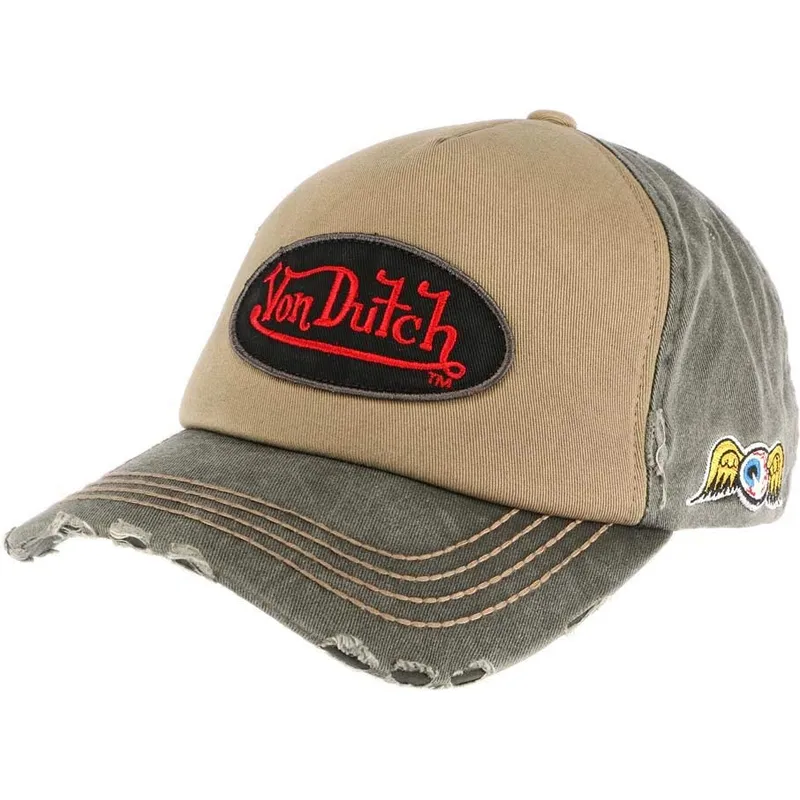 cappello-curvo-marrone-e-verde-regolabile-lars02-di-von-dutch