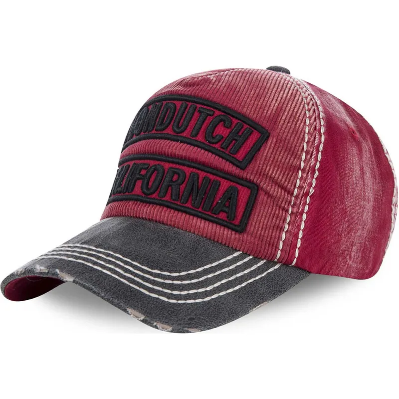 cappelli-curva-rosso-cinghia-regolabile-di-von-dutch