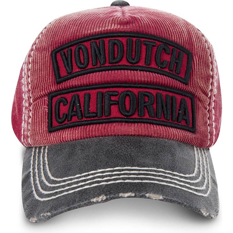 cappellino-visiera-curva-rosso-regolabile-niles02-di-von-dutch