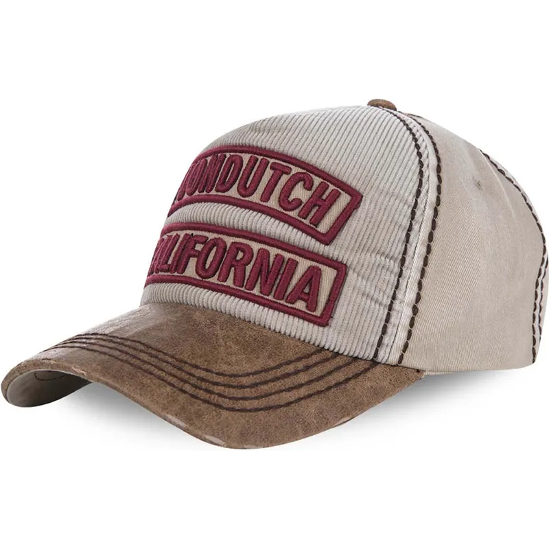 cappelli-curva-beige-cinghia-regolabile-di-von-dutch