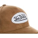 cappellino-visiera-curva-marrone-regolabile-suede5-di-von-dutch