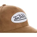 cappello-curvo-marrone-regolabile-suede5-di-von-dutch