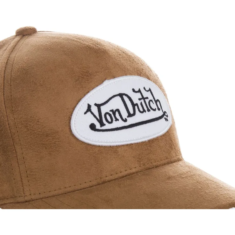 cappelli-curva-marrone-cinghia-regolabile-di-von-dutch