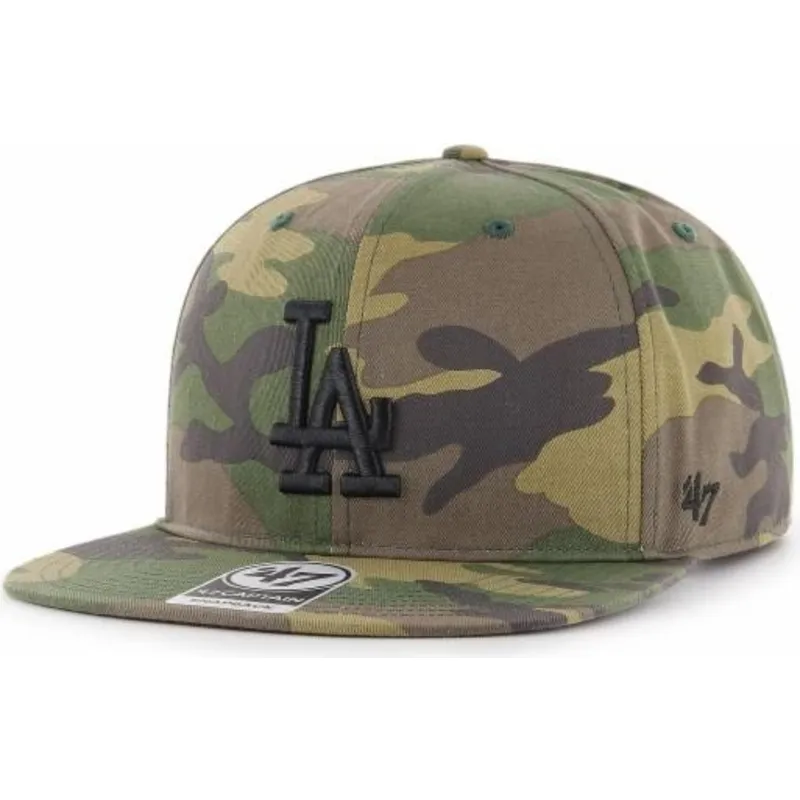 cappelli-piatta-mimetizzazione-snapback-negro-dei-los-angeles-dodgers-mlb-di-47-brand
