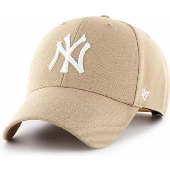 Cappellino visiera curva beige snapback di New York Yankees MLB MVP di 47 Brand
