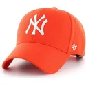 cappelli-curva-arancia-cinghia-regolabile-brillante-dei-new-york-yankees-mlb-di-47-brand