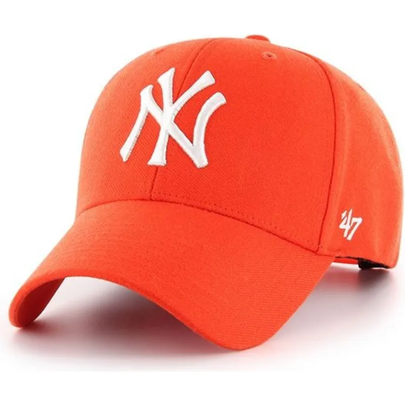 cappelli-curva-arancia-cinghia-regolabile-brillante-dei-new-york-yankees-mlb-di-47-brand cappelli-curva-arancia-cinghia-regolabile-brillante-dei-new-york-yankees-mlb-di-47-brand