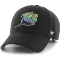 cappelli-curva-nero-cinghia-regolabile-dei-tampa-bay-rays-mlb-di-47-brand