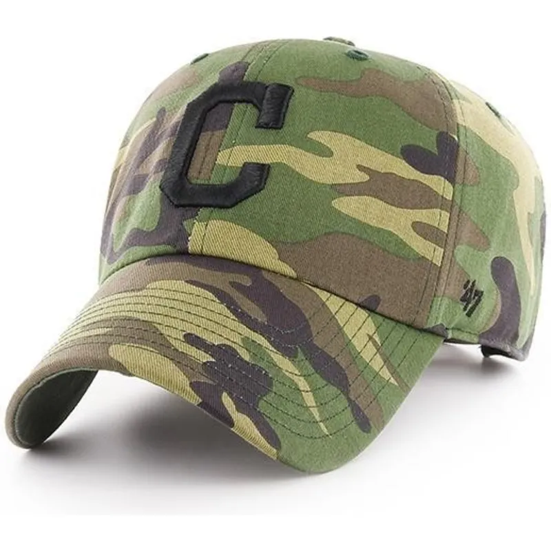 cappelli-curva-mimetizzazione-cinghia-regolabile-negro-dei-cleveland-indians-mlb-di-47-brand
