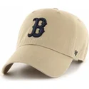 cappelli-curva-beige-cinghia-regolabile-negro-dei-boston-red-sox-mlb-di-47-brand