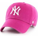 cappellino-visiera-curva-rosa-orchidea-di-new-york-yankees-mlb-clean-up-di-47-brand