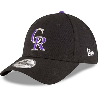 Cappellino visiera curva nero regolabile 9FORTY The League di Colorado Rockies MLB di New Era