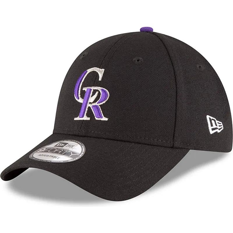 cappellino-curvo-nero-regolabile-9forty-the-league-di-colorado-rockies-mlb-di-new-era