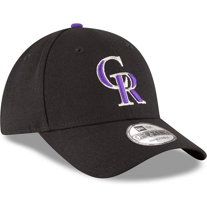 cappellino-curvo-nero-regolabile-9forty-the-league-di-colorado-rockies-mlb-di-new-era