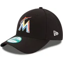 cappellino-curvo-nero-regolabile-9forty-the-league-dei-miami-marlins-mlb-di-new-era